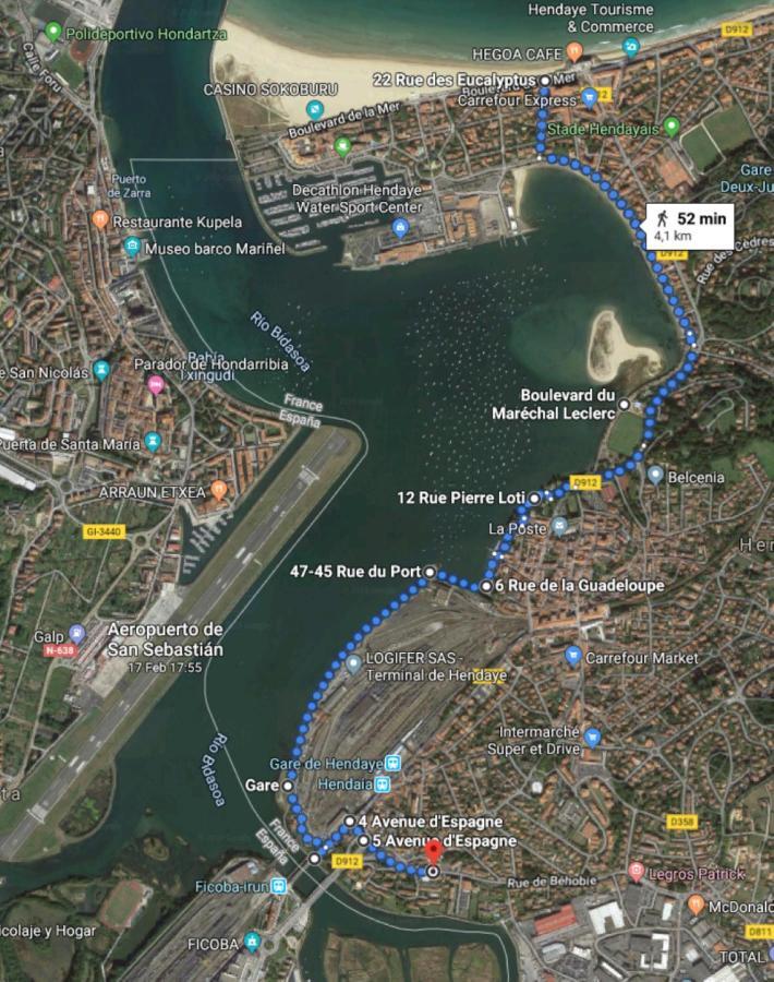 Port Bidassoa - T2 Coquet, Parking, Lit Xxl, Wifi, Pres De La Gare アンダイエ エクステリア 写真